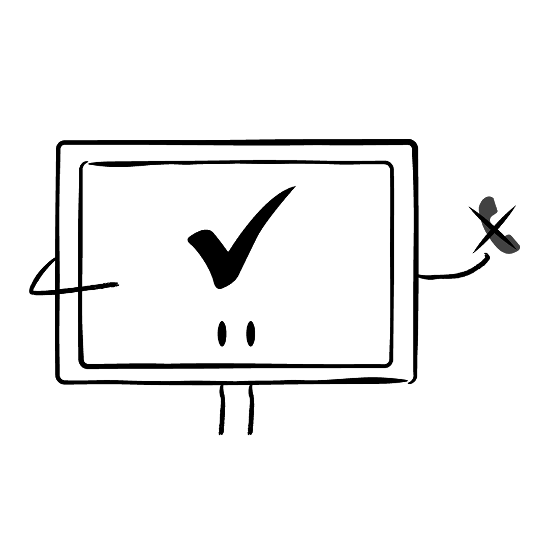 illustration d'une tablette avec un téléphone barré pour montrer le fait de gagner du temps avec une solution de commande en ligne gratuite