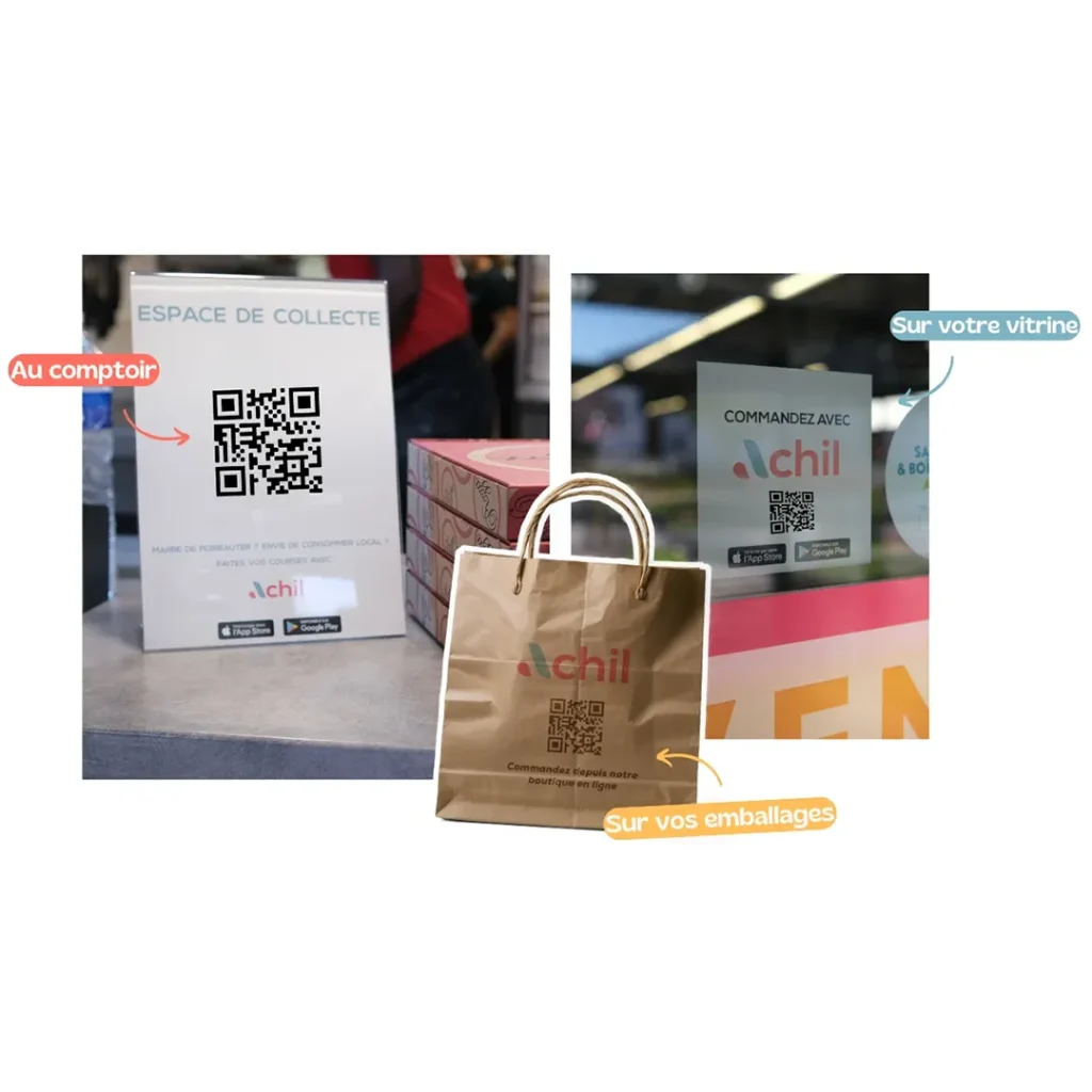 exemple de QR code possible pour la promotion d'un système de commande en ligne