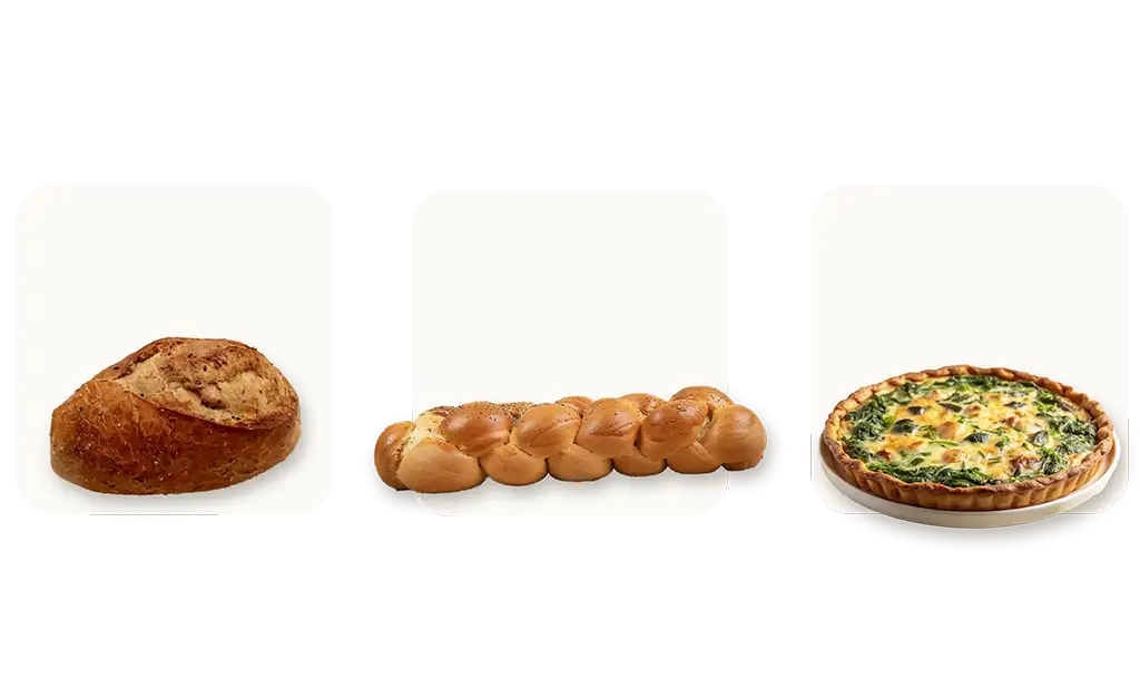 pain au céréales - brioche tressée - quiche