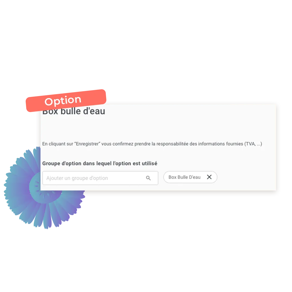 exemple d'option possible d'ajouter sur un site de commande en ligne pour fleuriste