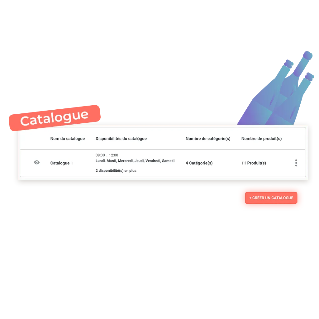 exemple de catalogue possible de créez sur une boutique en ligne de caviste achil