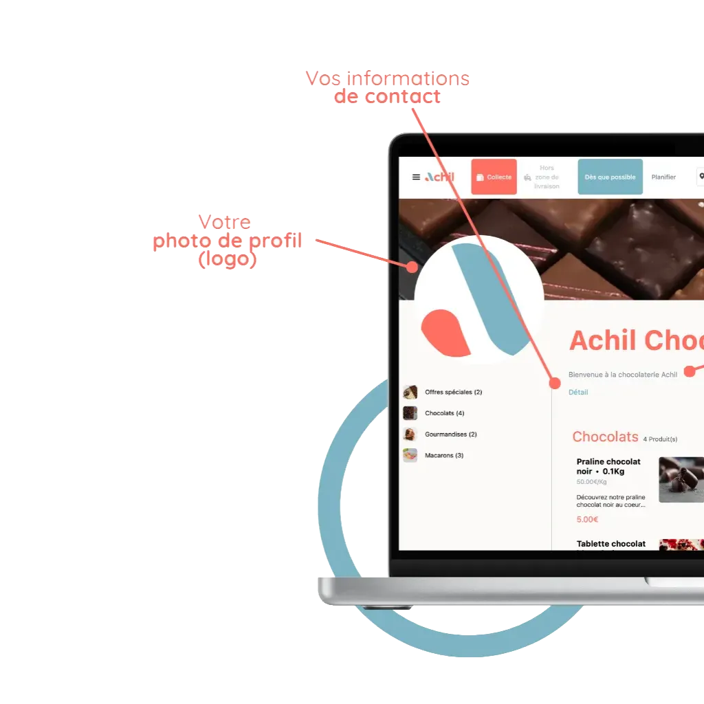 personaliser la boutique en ligne de sa chocolaterie-mobile