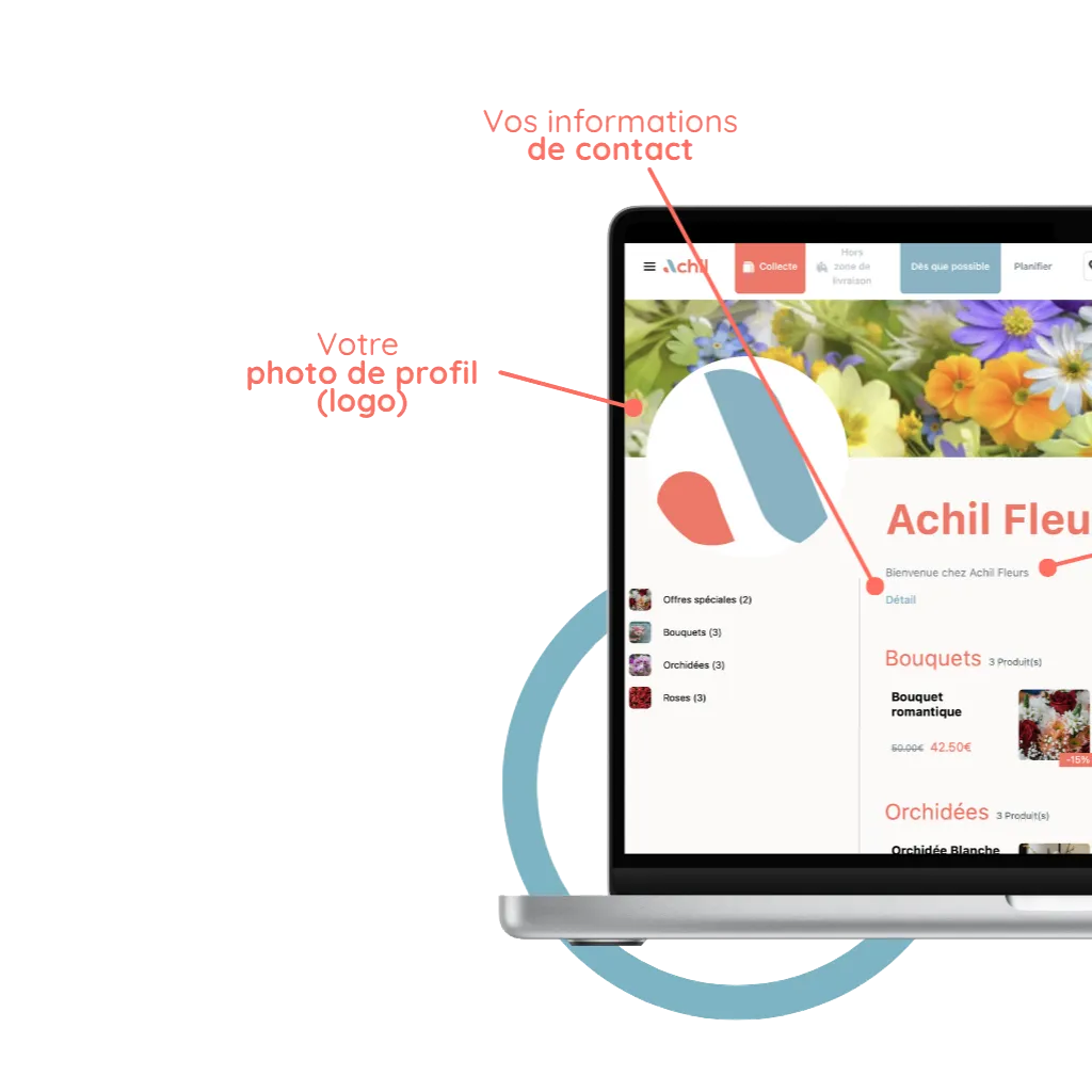 personaliser la boutique en ligne de son magasin de fleurs-mobile