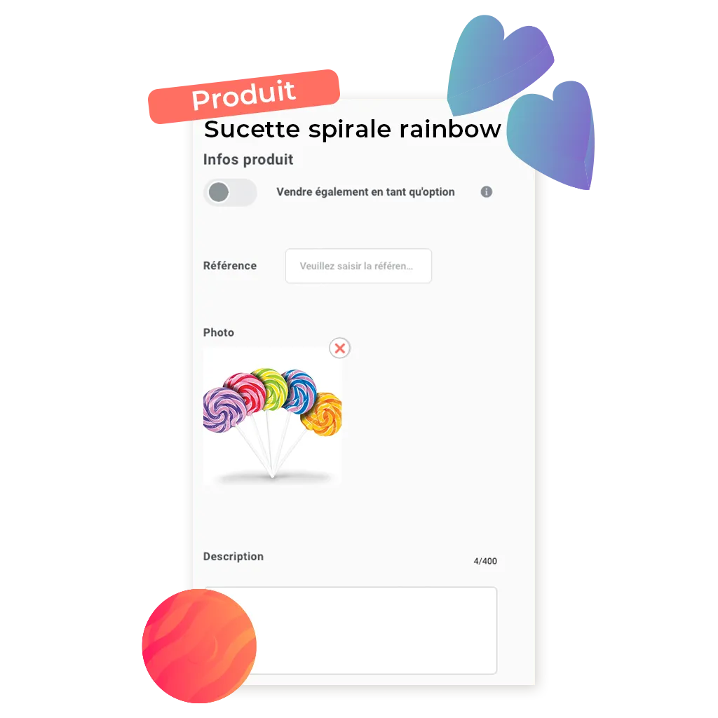 ajoutez des produits à la boutique en ligne de votre confiserie copie