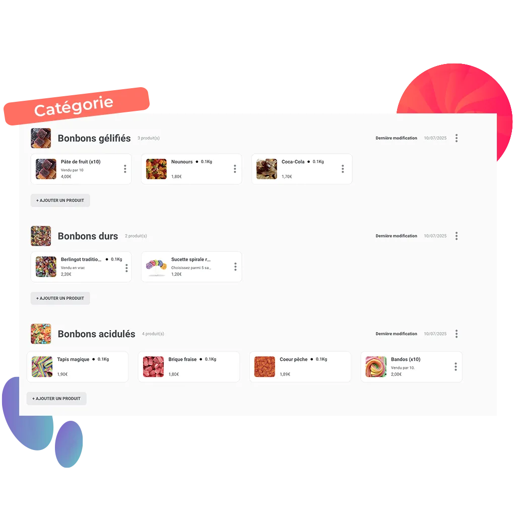 créez plusieurs catégories à vos fleurs vendus en click and collect copie