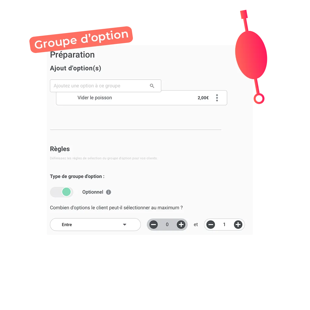 exemple d'un groupe d'option