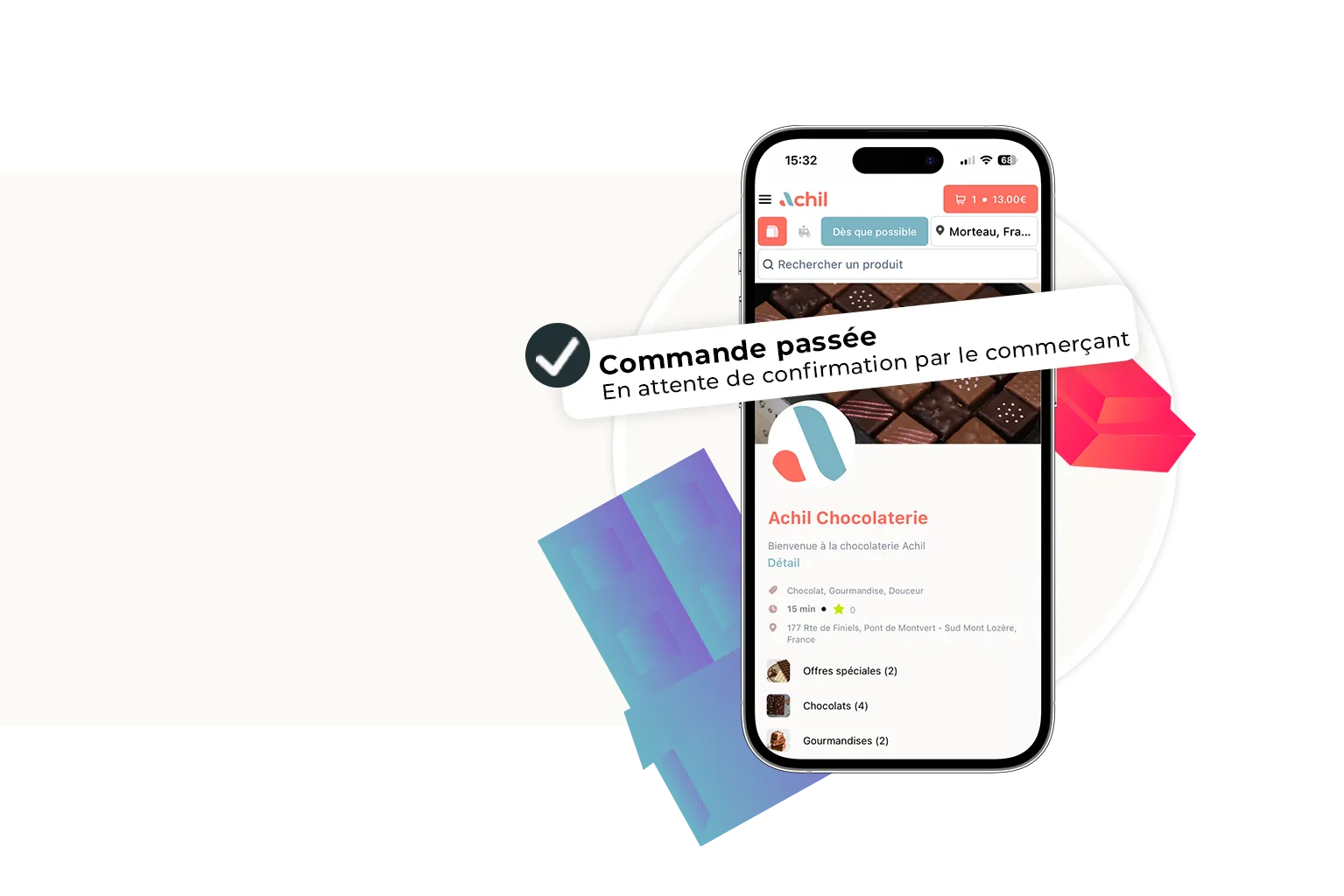 Etape 1 du click and collect : le client passe commande et le commerçant doit validé