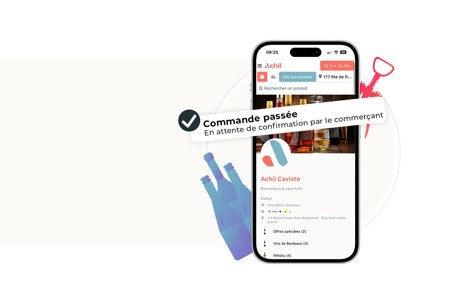 Etape 1 du click and collect : le client passe commande et le commerçant doit validé