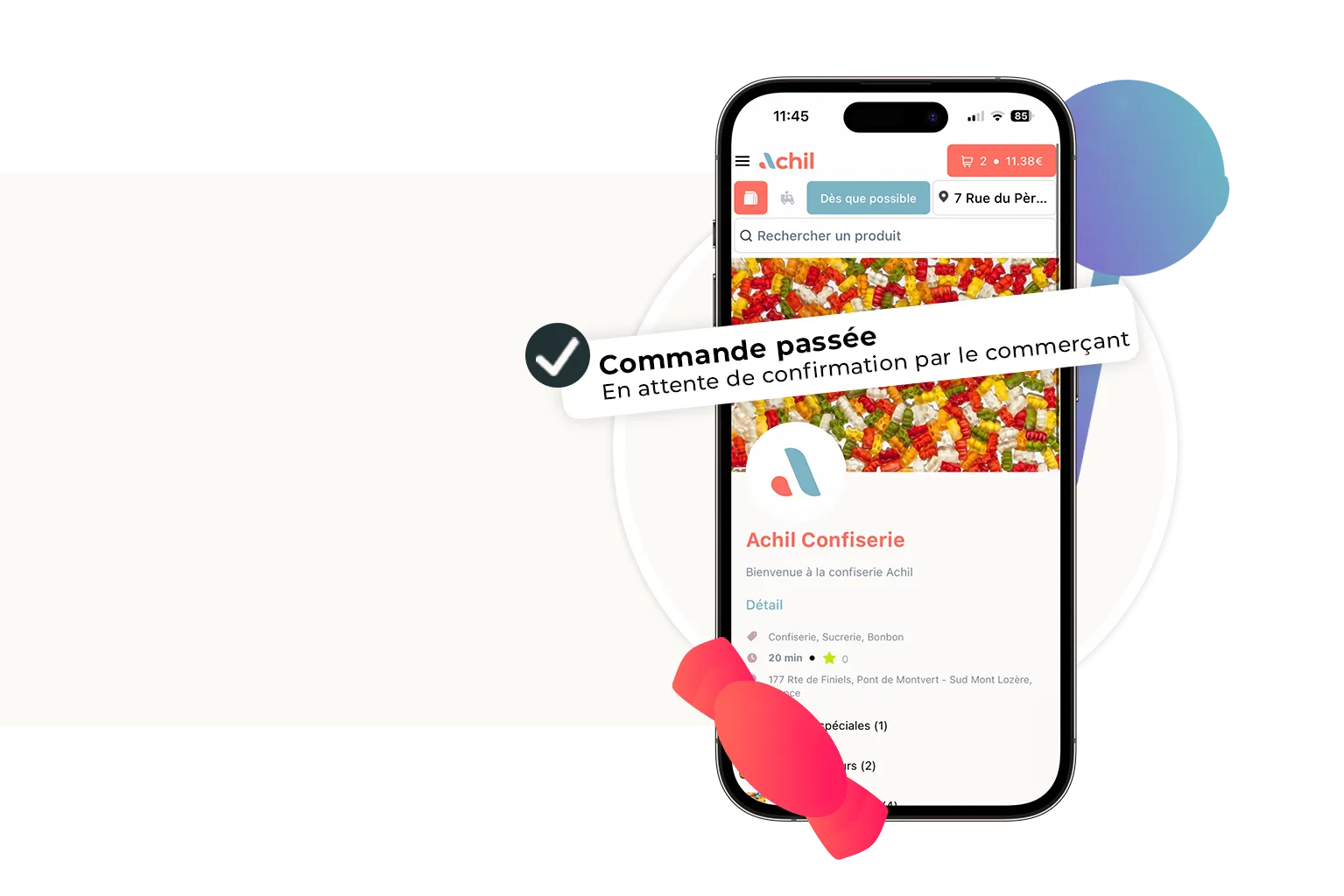 Etape 1 du click and collect : le client passe commande et le commerçant doit validé
