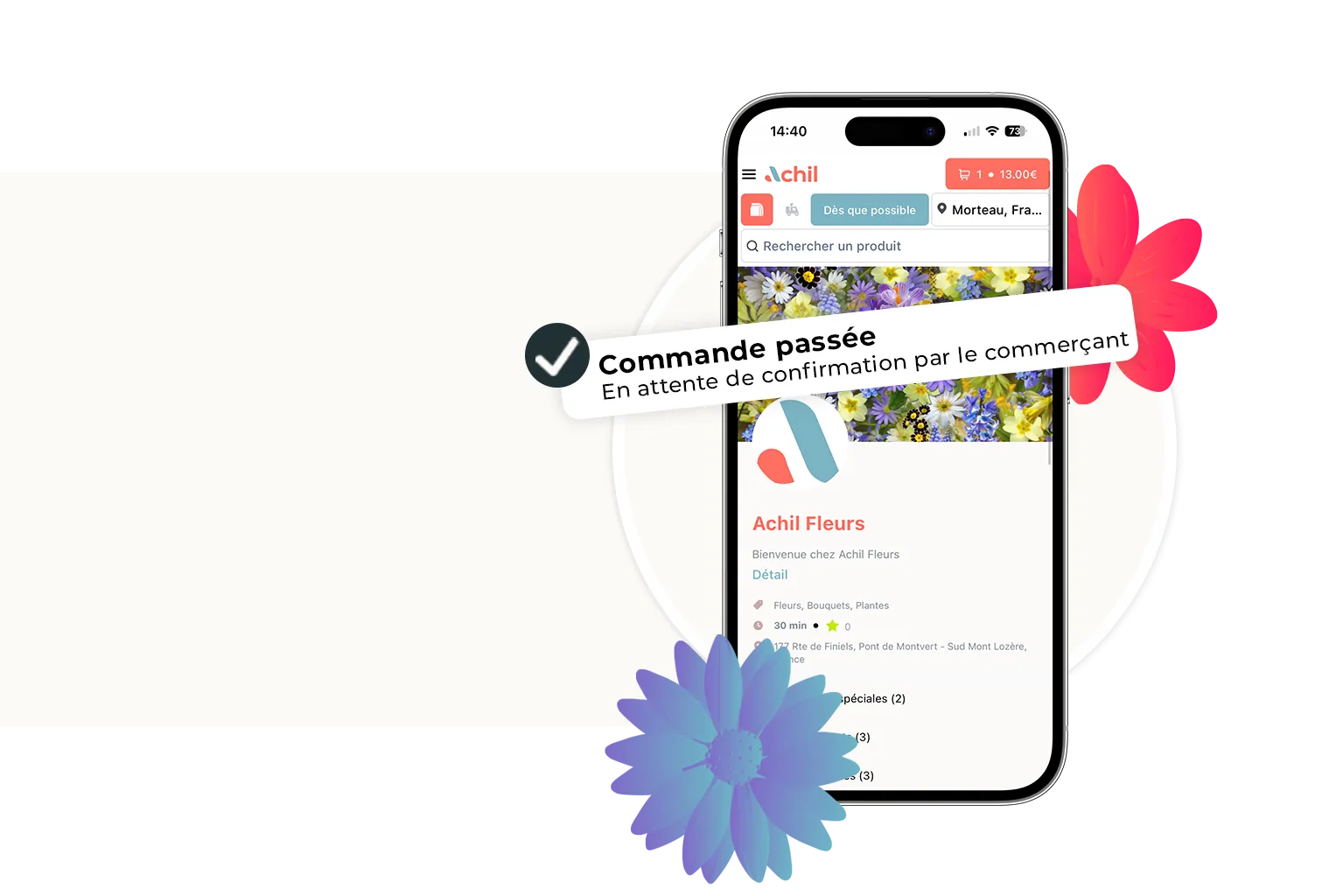 Etape 1 du click and collect : le client passe commande et le commerçant doit validé