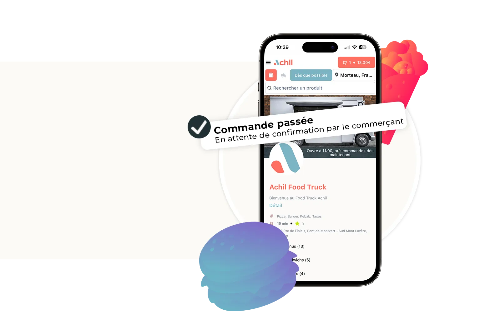 Etape 1 du click and collect : le client passe commande et le commerçant doit validé