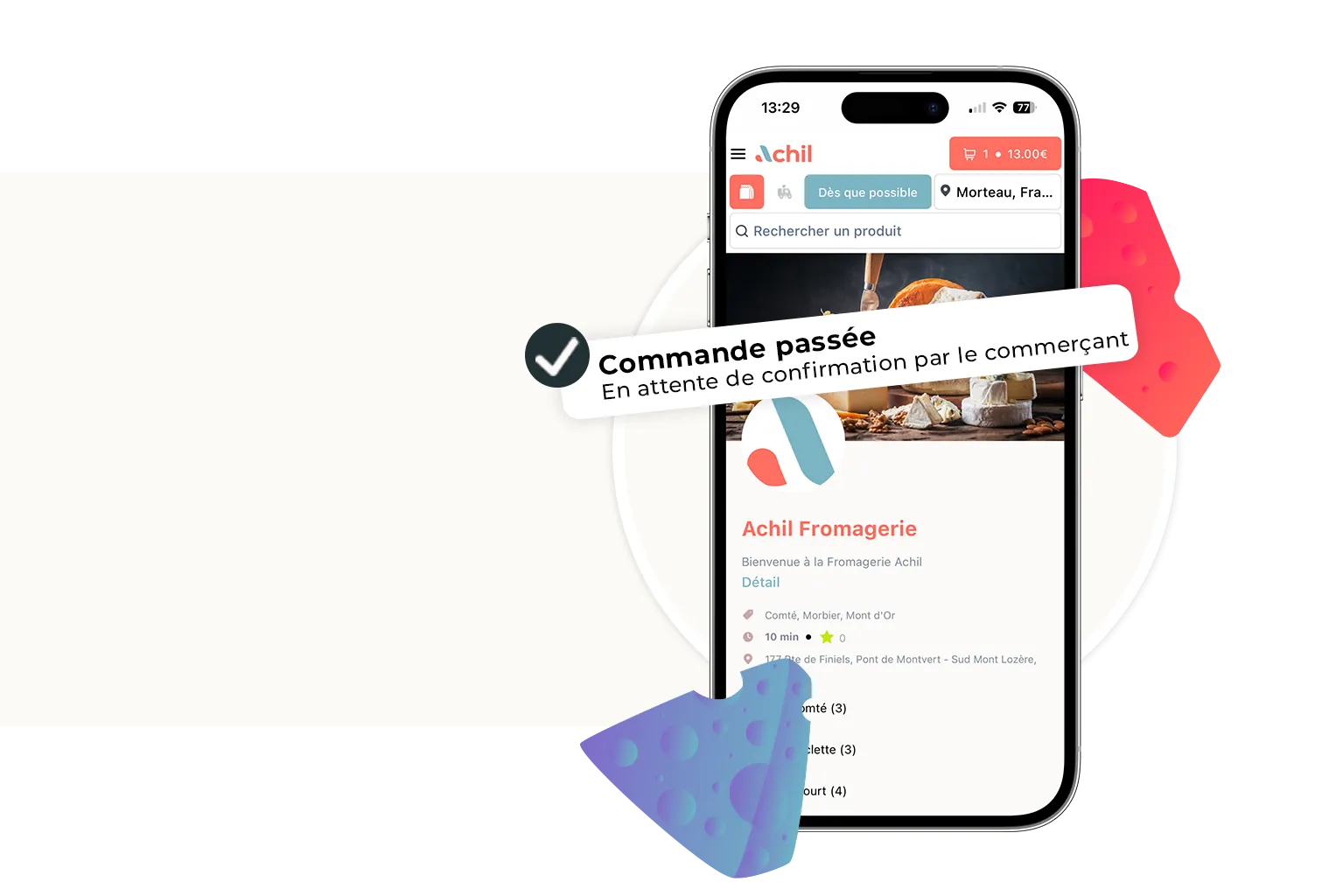 Etape 1 du click and collect : le client passe commande et le commerçant doit validé