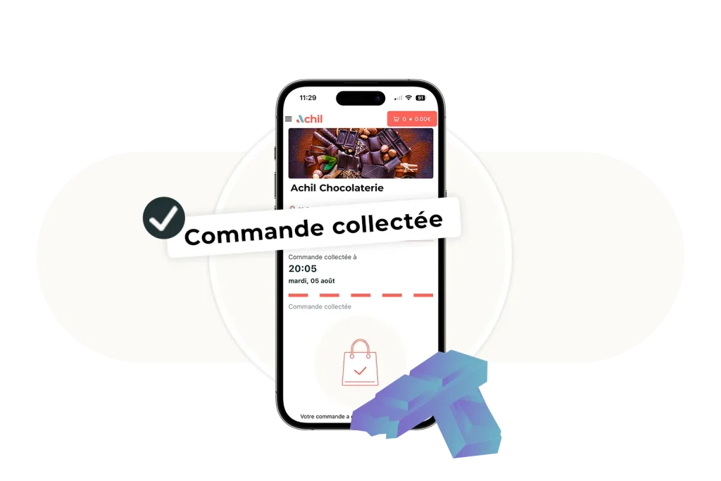 Etape 3 du click and collect : le client récupère sa commande sur place
