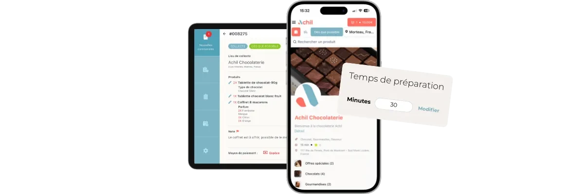 Définissez le temps de préparation de votre boutique en ligne d'une chocolaterie