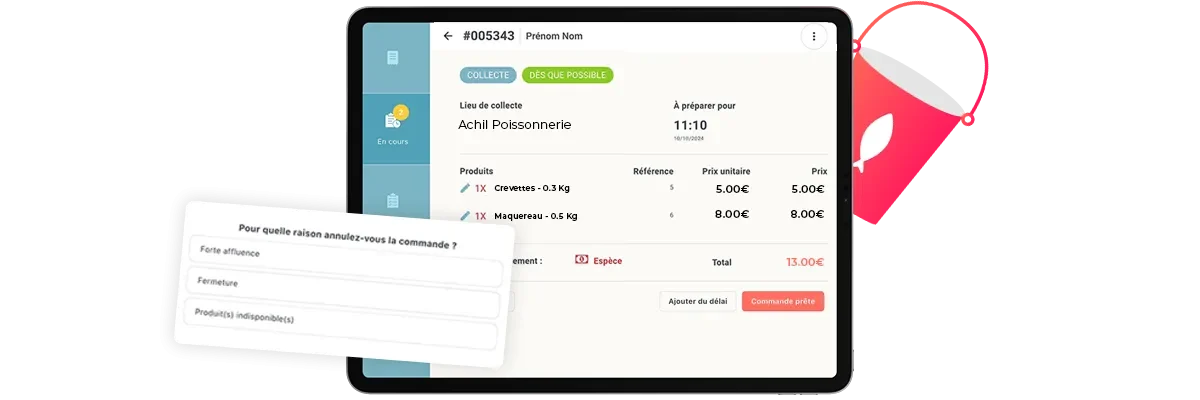 annuler une commande en ligne poissonnerie-r