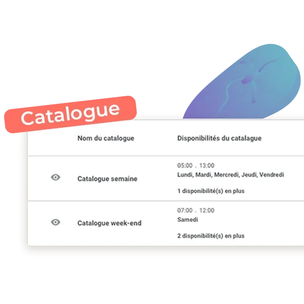 Image de deux catalogues d'horaires possible pour la boutique en ligne d'une boucherie charcuterie traiteur (catalogue semaine et catalogue week-end)