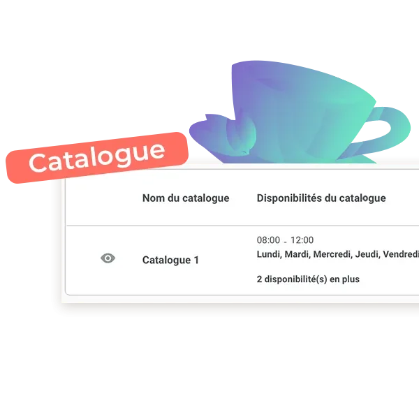 exemple de catalogue possible de créez sur une boutique en ligne de magasin de thés et cafés achil