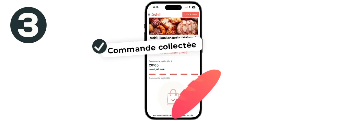 Etape 3 du click and collect : le client récupère la commande sur place