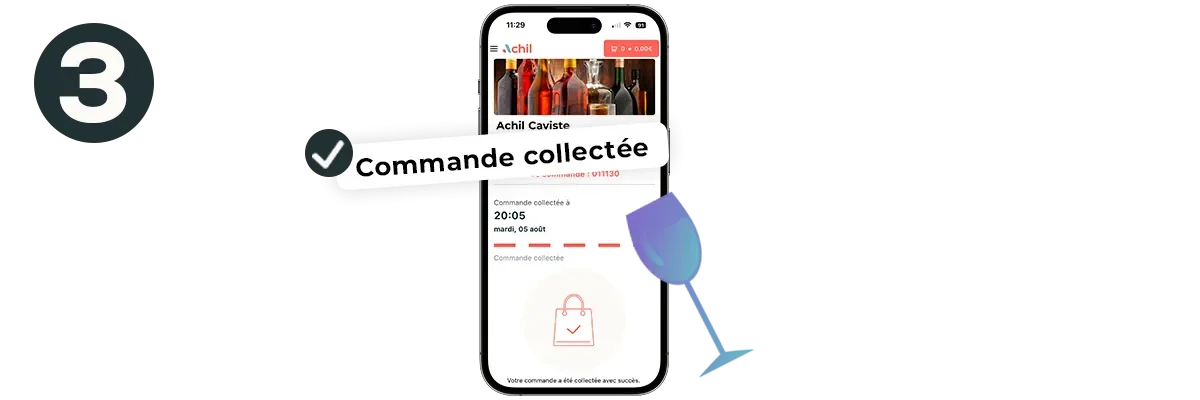 Etape 3 du click and collect : le client récupère la commande sur place
