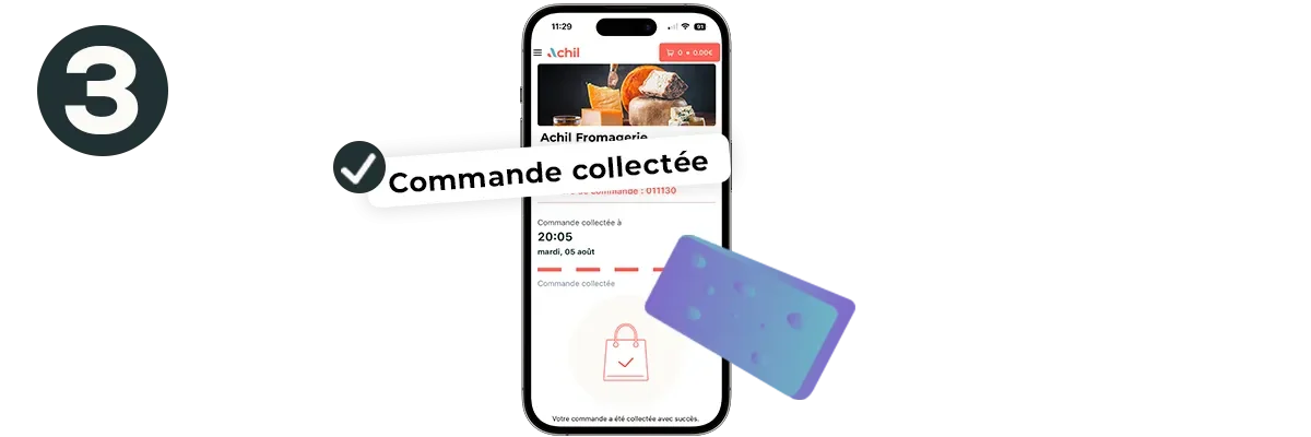 Etape 3 du click and collect : le client récupère la commande sur place