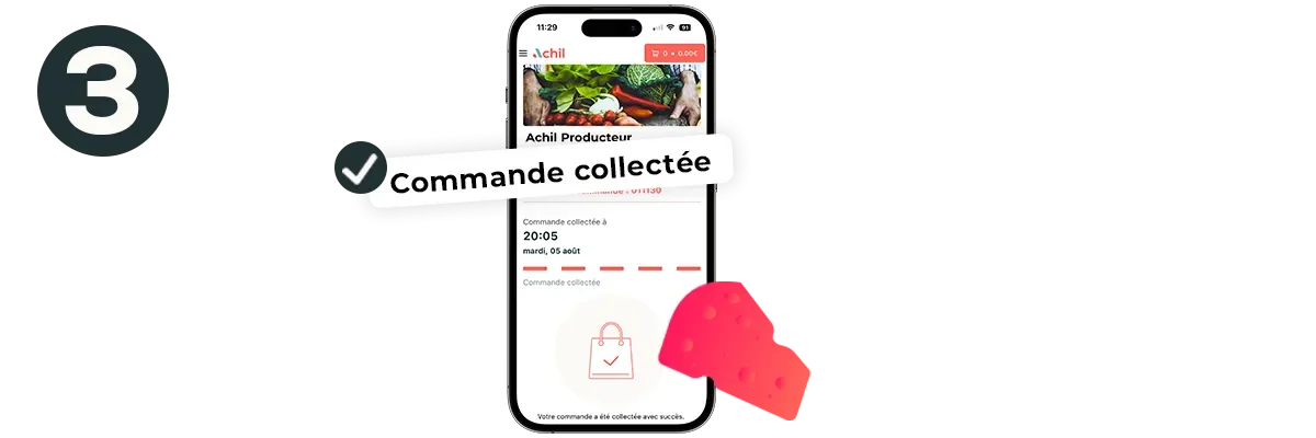 Etape 3 du click and collect : le client récupère la commande sur place